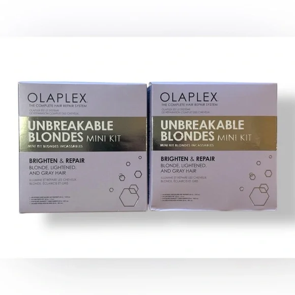 NEW 2 Olaplex Unbreakable Blondes Mini Kits With No. 0, No. 3, No. 4 & No. 8 - Picture 2 of 16